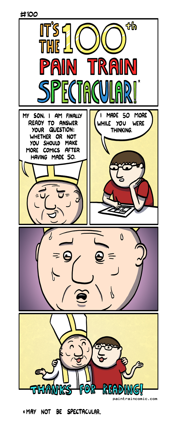 You are a sweaty fellow, Pope. You are a sweaty fellow, Pope.
