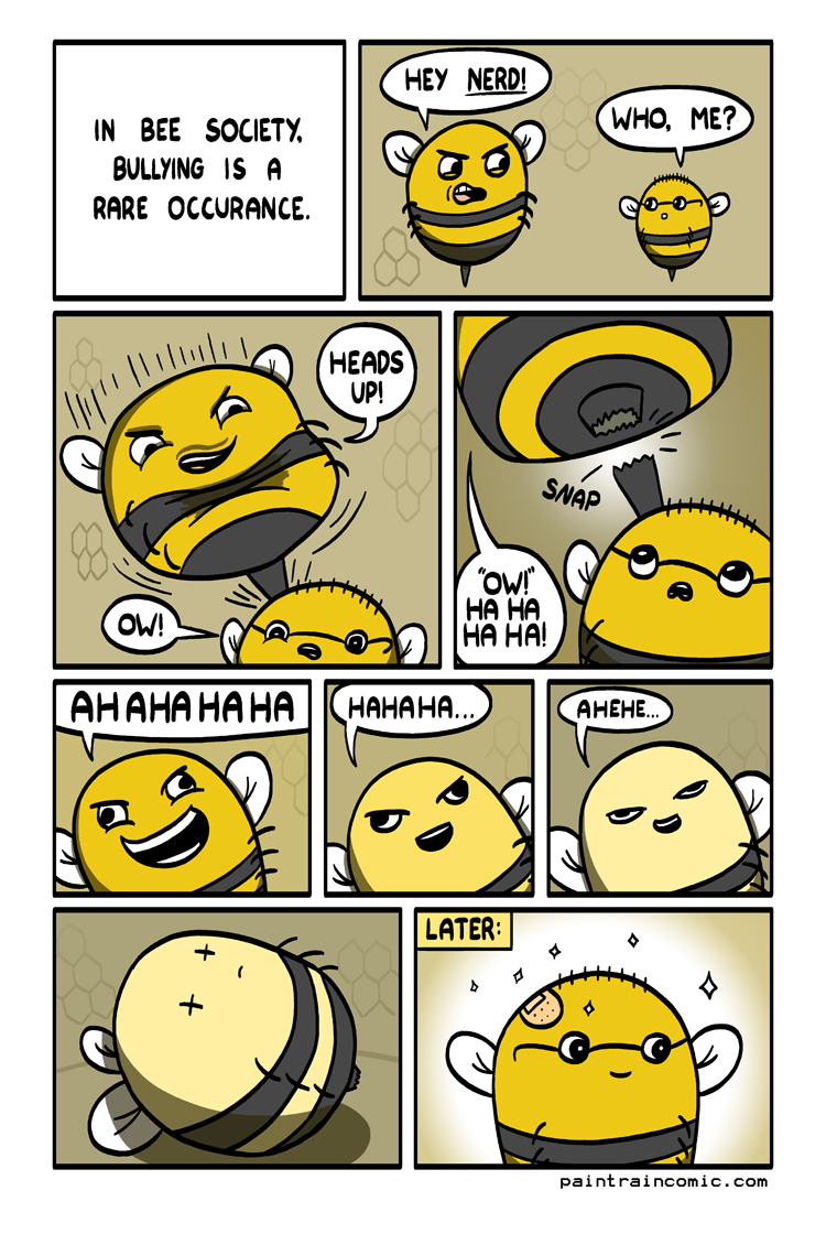 If you were wondering, the little bee displayed some overtly poindexterous pollinating techniques.